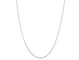 14K White Gold Diamond-Cut Cable Necklace Chain 18 Inches (.800 mm)